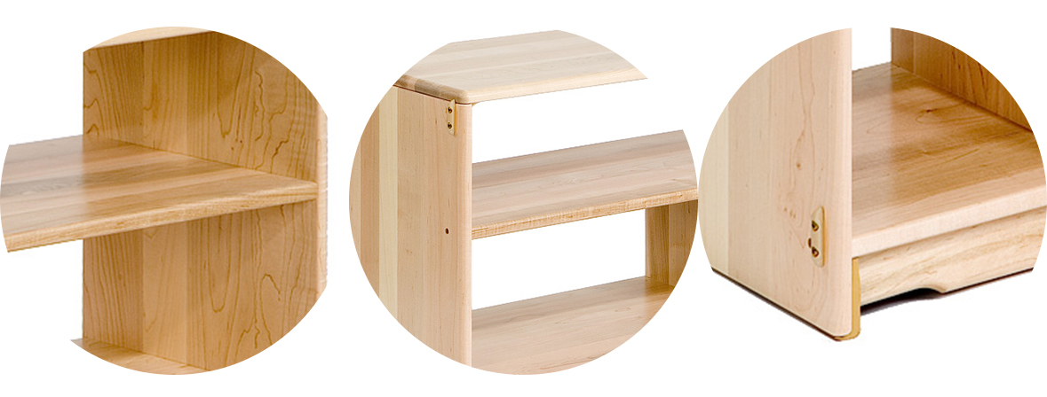 细节三：加厚板材，圆角打磨，避免孩子碰伤