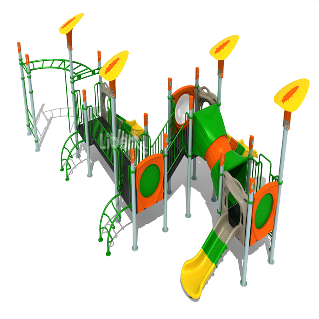 幼步轻系列幼儿园滑梯弯云梯游乐设备